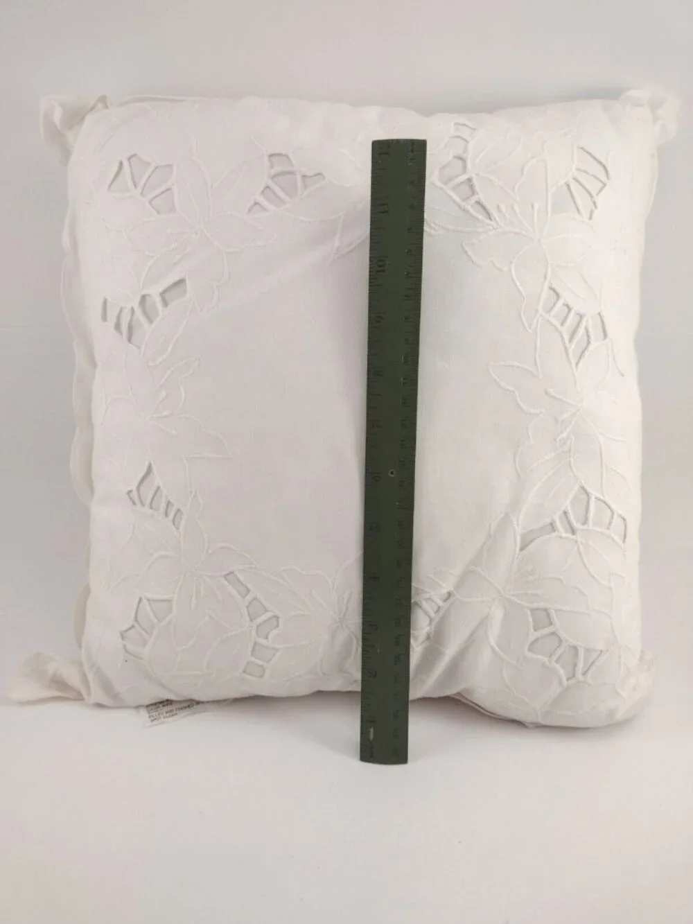White Throw Pillows Set of 3 Heart Square Rectangle Couch Arm Chair Country
